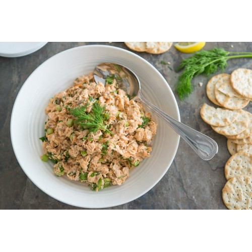 JF60028 [SALAD-SMKS/500G] FROZEN FLAVORED SMOKE SALMON SALAD 500G