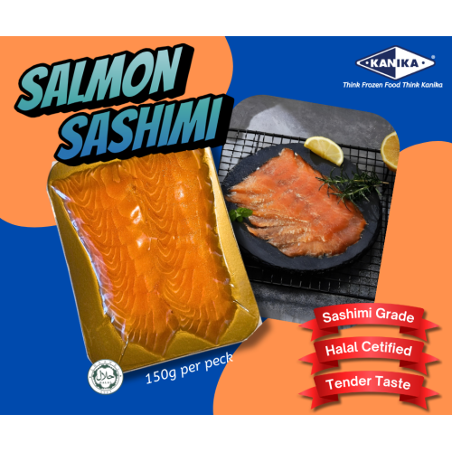 SFFR20071 [SALMON-SASHIMI/PS] FROZEN SALMON SASHIMI SLICE 150G