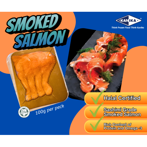 SFFR20069 [SMK-SALMON/100G] FROZEN SMOKED SALMON FILLET RT